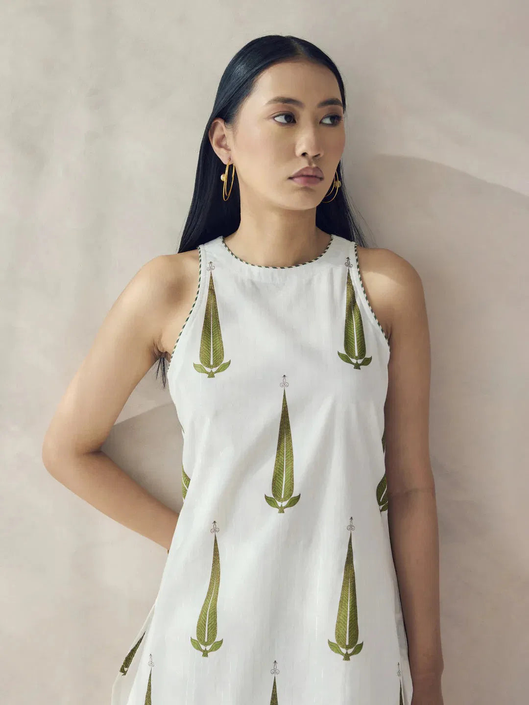 Ivory Breeze – Pure Cotton Printed Indo-Western Co-ord Set