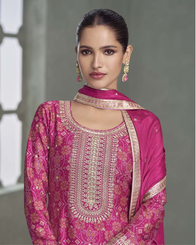 Mahira Elegance – Chinon Silk Salwar Suit