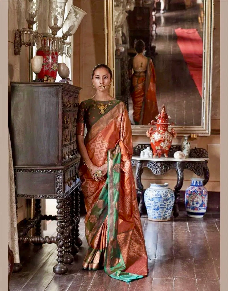 Kahaani Elegance – Silk Pochampally Weaving Saree
