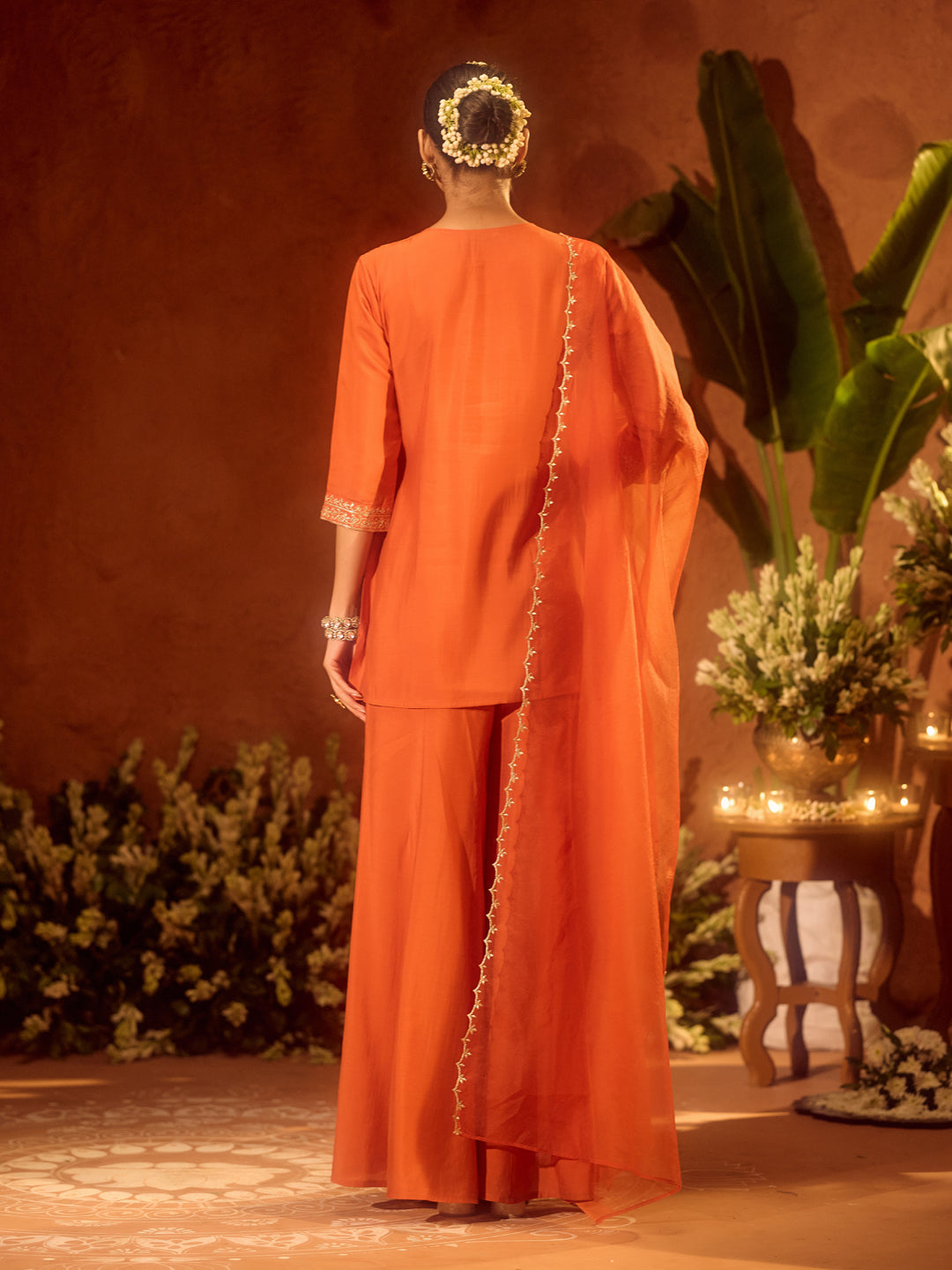 Rang-e-Anaar – Orange Embroidered Designer Kurta Set
