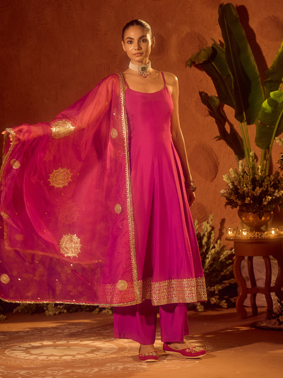 Mehfil Gulabi - Fuchsia Pink Designer Kurta Set