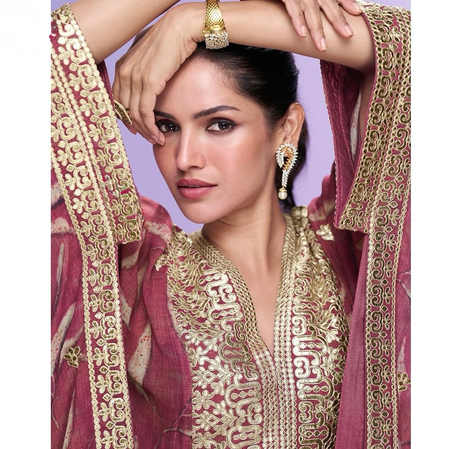 Radiant Luxe - Georgette Kaftan with Gharara