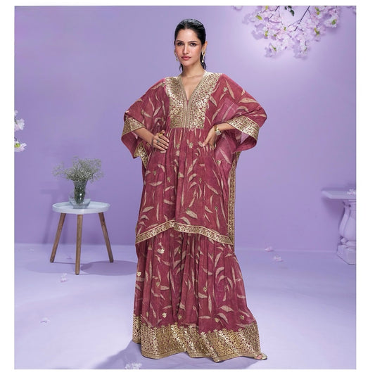 Radiant Luxe - Georgette Kaftan with Gharara