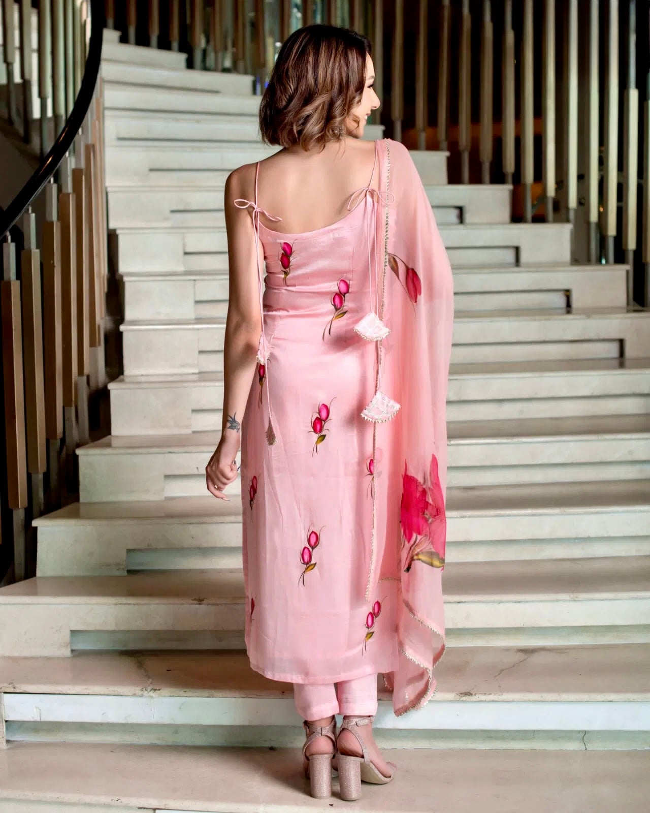Lotus Glow – Printed Viscose Crepe Suit