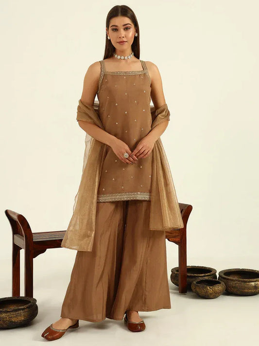 Chaandini Elegance - Viscose Chanderi Kurti Set