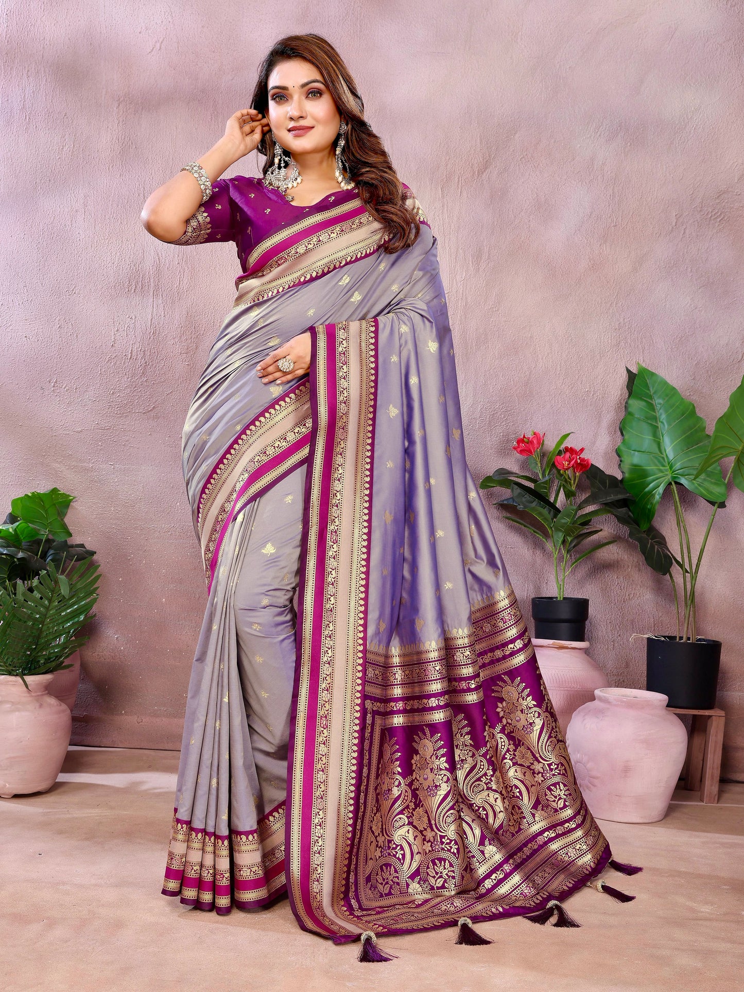 Sindur – Handloom Kalamkari Silk Zari Woven Saree