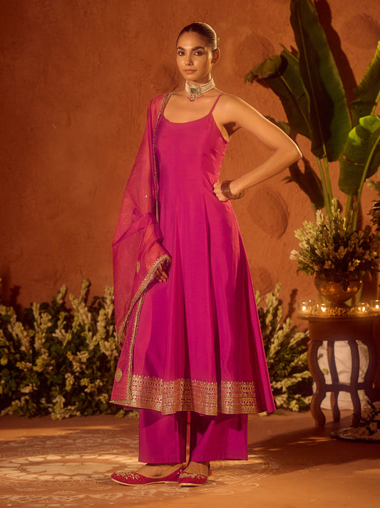 Mehfil Gulabi - Fuchsia Pink Designer Kurta Set