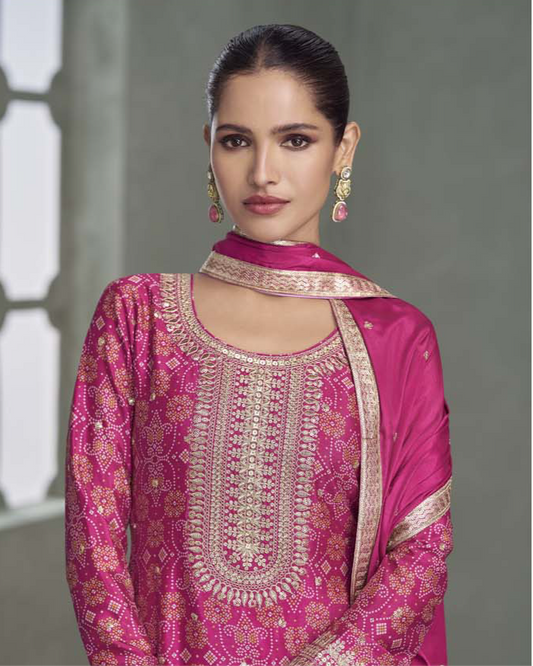 Mahira Elegance – Chinon Silk Salwar Suit