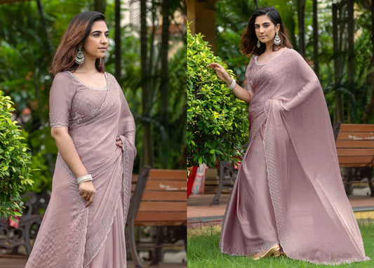 Sitaaron Ki Chadar - Satin Chiffon in a Dreamy Drape