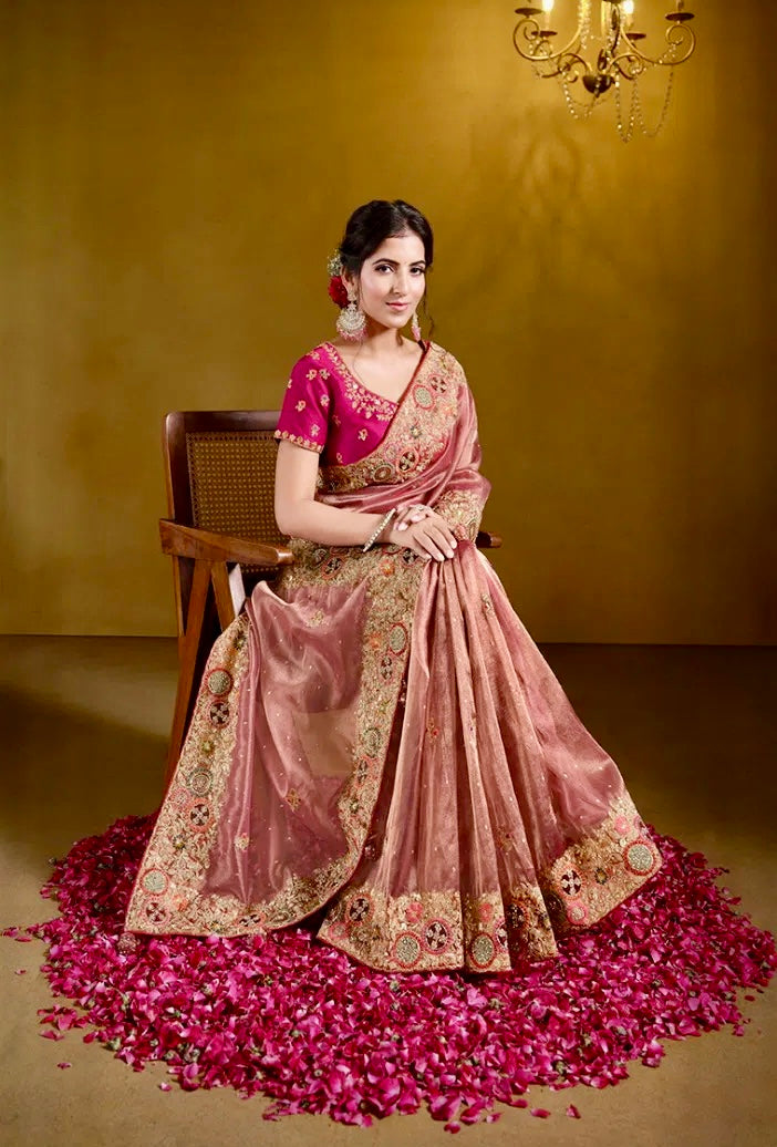 Rajasvi Royale – Zari Organza Silk Party Wear Saree