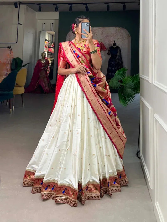 Varnika – Royal Paithani Weave Silk Lehenga Set with Festive Finesse