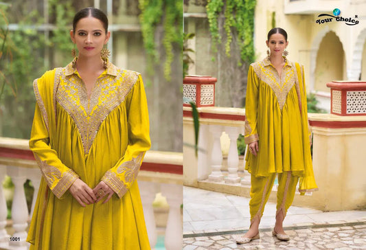 Royal Grace – Radiant Chinon Embroidered Dhoti Suit