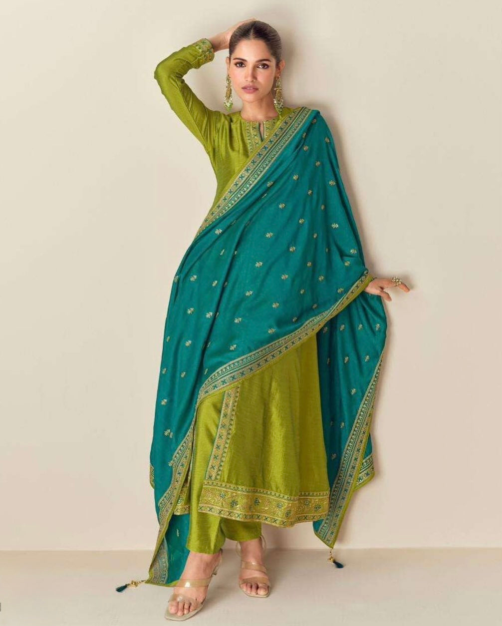 Rang-e-Noor - Handwoven Suit with Intricate Border