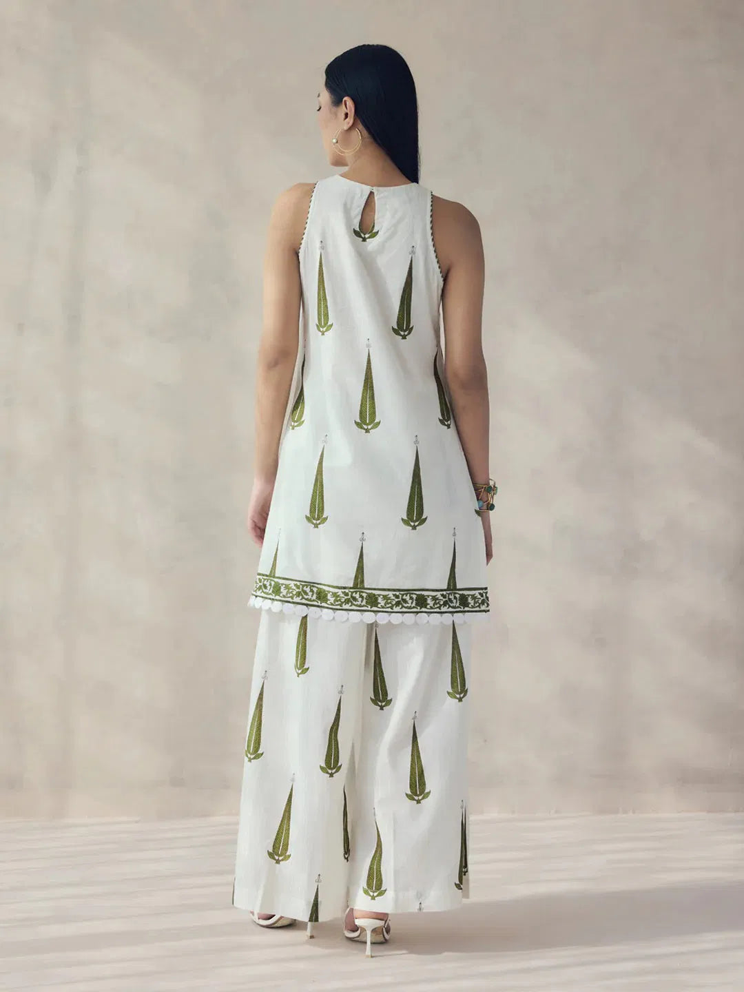 Ivory Breeze – Pure Cotton Printed Indo-Western Co-ord Set
