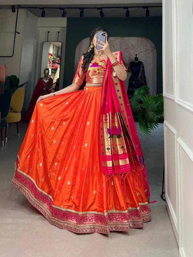 Varnika – Royal Paithani Weave Silk Lehenga Set with Festive Finesse