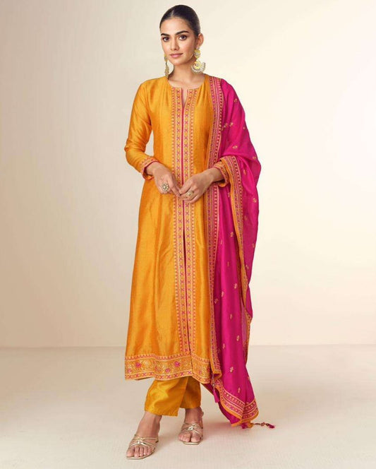 Rang-e-Noor - Handwoven Suit with Intricate Border